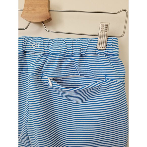 Rhone Seersucker 6" Blue Striped Athletic Resort Shorts Men's Sz S - Picture 4 of 7